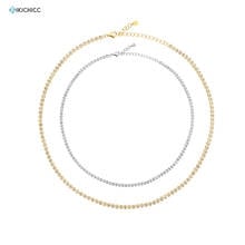 KIKICHICC 925 Sterling Silver Gold Zircon CZ Charm Choker Long Chain Necklace 2021 Wedding Luxury Jewelry Special Chain 2024 - buy cheap