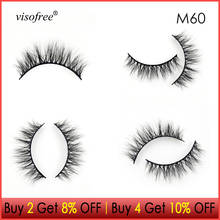 Visofree Eyelashes 3D Mink Lashes Thick lashes Cruelty free Mink Eyelashes Handmade lashes Natural Long False Eyelashes Beauty 2024 - buy cheap