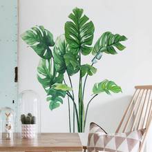 Papel de parede com folhas de palmeira tropical, mural de parede para quarto de crianças, plantas verdes nórdicas, decoração de casa, sala de estar 2024 - compre barato