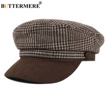 Buttermere chapéu feminino xadrez sailor, chapéu vintage, boné feminino casual de alta qualidade para outono e inverno 2021 2024 - compre barato