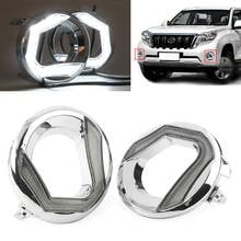 Para toyota land cruiser prado 2014 2015 frente do carro led daytime running luz de nevoeiro lâmpada drl 2 pçs 2024 - compre barato