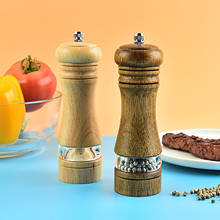Moedor manual de pimenta, de madeira, para sal e pimenta, multiuso, ferramenta de cozinha com moedor de cerâmica p1 2024 - compre barato