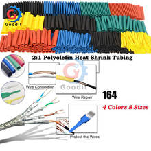 164pcs/lot Heat Shrink Tube Polyolefin Shrinking Assorted Insulated Sleeving Tubing Wrap Wire Cable Sleeve Kit 8 Size Multicolor 2024 - buy cheap