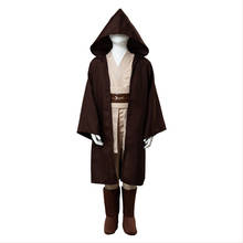 Disfraz de guerrero Jedi de Star Wars Para Niños, conjunto completo de túnica para Cosplay de Obi Wan Kenobi, novedad 2024 - compra barato