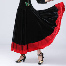 Velvet Flamenco Skirt Women Long Skirt Classical Dance Costume Spanish Bullfight Dress Stage Costume European Clothing DL7380 2024 - buy cheap