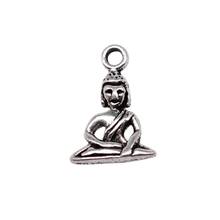 WYSIWYG 20pcs 10x14mm Indian Goddess Charms Pendant DIY Jewelry Findings Antique Silver Color Buddha Charms 2024 - buy cheap