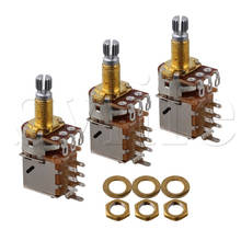 A500k 18mm Gold Plated Shaft Push Pull Potentiometer For Guitar Control Pack of 3 2024 - buy cheap