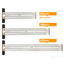 High-precision Scale Ruler T-type Hole Ruler Stainless Woodworking Scribing Mark Line Gauge Carpenter Measuring Tool 2024 - buy cheap