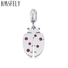 HMSFELY-Colgante de mariquita de acero inoxidable y titanio 316l, accesorio para hacer pulseras, collares, colgantes de insectos 2024 - compra barato