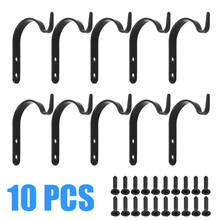 10Pcs Durable Black 71 x 40 x 9mm Iron Wall Light Hook Bracket  Wind Chimes Garden Hanging Basket Lantern Hanger Planter 2024 - buy cheap