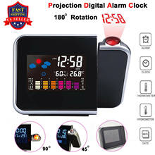 LED Digital Projection Alarm Clock Thermometer  Table Electronic Desktop Time Date Display Projector Calendar Table Led Clock 2024 - buy cheap
