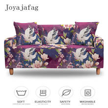 Funda de sofá elástica para sala de estar, cubierta lavable a prueba de polvo, con elementos de grulla japonesa de pájaros, 1/2/3/4 asientos 2024 - compra barato