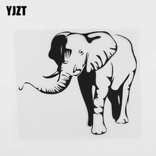 YJZT 14.7CMX12.9CM Fashion Elephant African Animal Vinyl Car Sticker Black/Silver 8A-0139 2024 - buy cheap