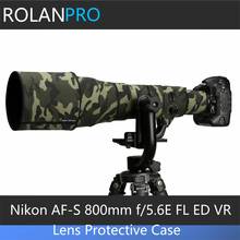 Rolanpro capa de lente camuflada, capa de chuva para lente de nikon 10mm f/800 e 2024 - compre barato