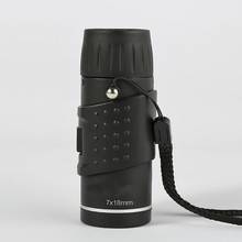 Luneta monocular completamente revestida 7x18, qualidade hd, mini, monocular, de caça, ângulo de visão noturna, esportiva 2024 - compre barato