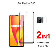 Full Cover Glass For Realme C15 Screen Protector Protective Tempered Glass Explosion Proof & Camera Lens Film 2024 - buy cheap