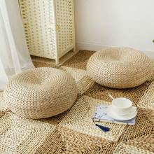 Meditation Cushion Tatami Cushion Round Straw Mat Chair Seat Pad Pillow Round Floor Tablemat Japanese-style Drop Shipping 2024 - buy cheap