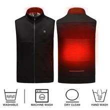 Chaleco eléctrico con calefacción por USB para hombre y mujer, ropa térmica de invierno para exteriores, acampada, senderismo, chaqueta cálida de caza, L-4XL, 2019 2024 - compra barato