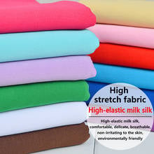 Stretch fabrics 100% Polyester Four-sided elastic knitted milk silk elastic cloth DIY dress Patchwork Sewing clothing fabric 2024 - buy cheap
