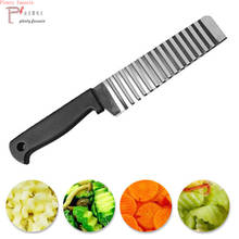 Stainless Steel Potato French Fry Cutter Serrated Blade Easy Slicing Banana Fruits Vegetable Slicer Wave Knife Chopper Kitchen 2024 - buy cheap