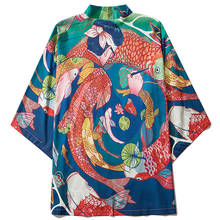 Men Women Cardigan Yukata Shirts Man Beach Clothing Summer Carp Haori Japanese Traditional Style Kimono Jacket Shirt Blouse 2024 - buy cheap