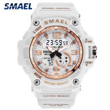 SMAEL-Reloj de deporte impermeable para mujer, pulsera de cuarzo para estudiantes, chica o señora, color oro rosa y funcionamiento digital, ideal para regalo de moda 2024 - compra barato