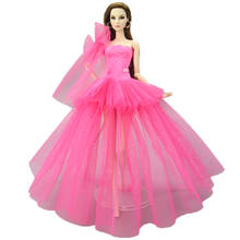 NK 2020 1 шт Кукольное платье свадебное платье благородное вечернее платье для куклы Барби аксессуары наряд лучший подарок для девочки кукла 005D 7X 2024 - купить недорого