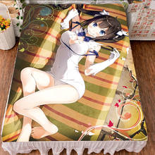 Actualización de Agosto del Anime, ¡no es necesario tratar de recoger a las niñas en un mazmorra! Sábana de cama de fibra de leche y manta de franela de verano Quil 150x200 2024 - compra barato