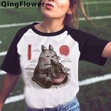 Camiseta de Totoro Studio Ghibli para mujer, remera de Anime Harajuku Miyazaki Hayao Kawaii, Camiseta estampada de los años 90, camisetas para mujer 2024 - compra barato