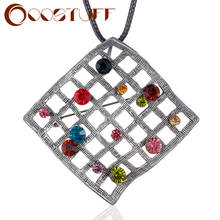 Vintage Jewelry Long Necklace for Women Square Pendants Crystal Antique Beads Black Goth Chain Jewellery Suspension Choker 2021 2024 - buy cheap