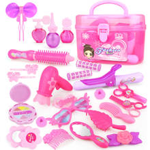 ROHDE Pretend Play Kid Make Up Toys Pink Makeup Set Princess Hairdressing Simulation Plastic Toy For Girls Dressing Cosmetic 2024 - buy cheap