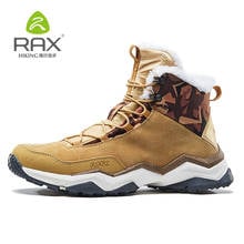 RAX Men Hiking Boots Cow Leather Women Trekking Shoes Black Waterproof Sports Climbing Outdoor Hunting Walking Sneakers 64-5J378 2024 - buy cheap