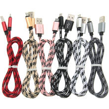 10pcs 1M 2M 3M High Speed Metal USB Braided Data Fast Charger Cable Micro 5pin USB 8Pin Type C Charging Cord for Mobile Phones 2024 - buy cheap