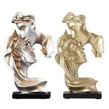 Couples Abstract Resin Statue Romantic Collectible Sculpture New Home Decor 2024 - buy cheap
