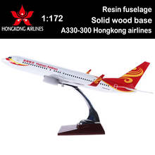 Modelo de A330-300 Airbus 1/172 de 40CM, Base de avión de aleación de Hong Kong, colección de modelos de avión volador, juguete 2024 - compra barato