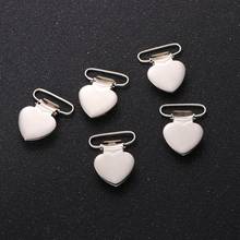 20pcs Metal Heart Shape Suspender Clips Holder Pacifier Clips Buckle Clips Clothespins Insert Sewing Tools For Men 2024 - buy cheap