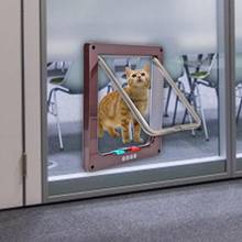 4 forma Dog Bloqueável Gatinho Cat Flap Porta de Segurança Da Porta ABS Plástico S/M/L Porta Portão Animal Cão Pequeno Gato de Estimação Pet Fornecimentos 2024 - compre barato