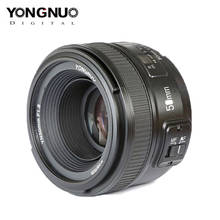 Объектив YONGNUO YN50mm F1.8 для Nikon D800 D300 D700 D3200 D3300 D5100 D5200 DSLR, объектив для камеры Canon EOS 60D 70D 5D2 600D, новый 2024 - купить недорого