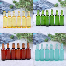 6Pcs 1:12 Dollhouse Miniature Toy Beer Wine Drink Bottle Doll Food Kitchen Living Room Accessories 2024 - buy cheap