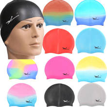 13 Styles Swimming Cap Waterproof Silicone Swim Pool Hat Adult Men Long Hair Women stretch Swimming Hats 2024 - купить недорого