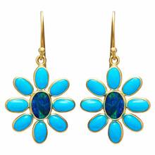Partysu Style All Match Drop Earrings Stylish Blue Enamel Flower Dangle Earring for Women Dance Party Trendy Jewelry Gift D5D496 2024 - buy cheap