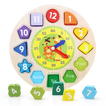 Kids Montessori Clock Hours Teaching Aids Children Learning Time Baby Wooden Educational Calendar Toy Gift For Preschool Toddler 2024 - buy cheap