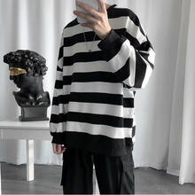 Oversized Strip Mens Hoodies Korean Hip Hop Autumn Thin Casual Sweatshirt Women Rock Hoodie Plus Size Clothes Male Japan Hoodie 2024 - buy cheap