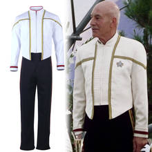 Traje Formal de Star TNG de Nine Trek para niños, uniforme de capitán Picard de la flota estelar, chaqueta, Top, fiesta de Halloween, utillaje 2024 - compra barato