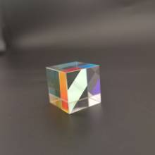 Prisma de cores 6 lados cubo de luz 20mm, prismas quadrados de vidro arco-íris lente óptica k9 instrumento de experimento, ferramenta de ensino de estudante 2024 - compre barato