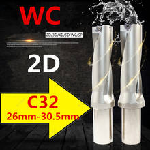 Wc-brocas de furadeira 2d, 26, 27, 28, 29, 30.5mm, ferramenta cnc de perfuração rasa, furadeira indexável, ferramentas 2024 - compre barato