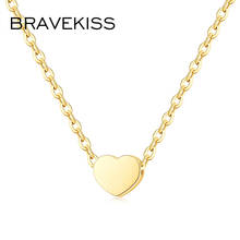 Bravekiss simples coração de ouro aço inoxidável colar para as mulheres na moda pingente colares acessórios gargantilha alta qualidade bun0392 2024 - compre barato