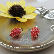 10pcs/lot Fruit Metal Pendant Cute Red Strawberry Enamel Charms DIY Bracelet Earring Decor Pendants Jewelry Accessories 11*18mm 2024 - buy cheap