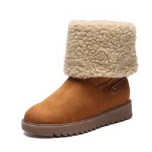 KANCOOLD плюс Размеры Для женщин сапоги, зима, искусственный мех, теплые меховые зимние ботинки женская обувь на платформе, 2019 Новые ботильоны женская обувь, обувь 2024 - купить недорого