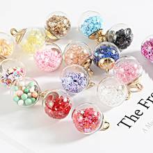 10 unids/lote de bolas de cristal transparentes a la moda, Bola de lentejuelas de estrella de colores, colgante para pendientes DIY, collar, accesorios para hacer joyas 2024 - compra barato